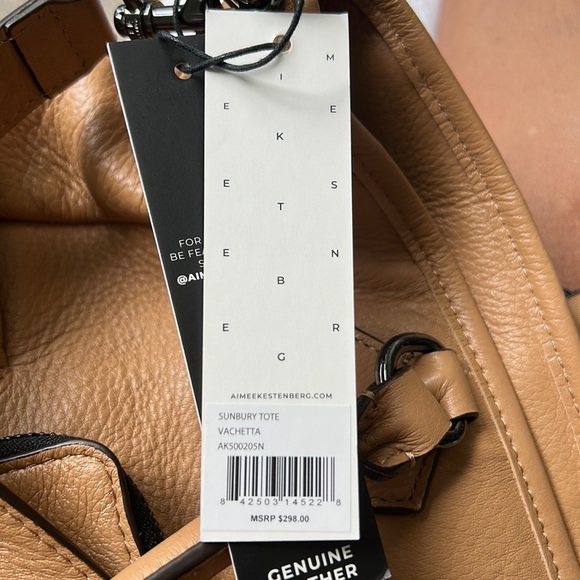 AIMEE KESTENBERG LARGE LEATHER TOTE HANDBAG PURSE MSRP $298.00 NWT - Picture 10 of 12